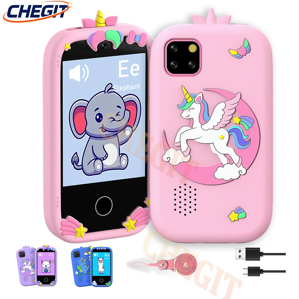 

Новый детский смартфон, развивающая игрушка, 2,8 дюйма, сенсорный, 16 игр, музыкальный плеер, Seflie, детский телефон для детей 3-12 лет, подарки на день рождения