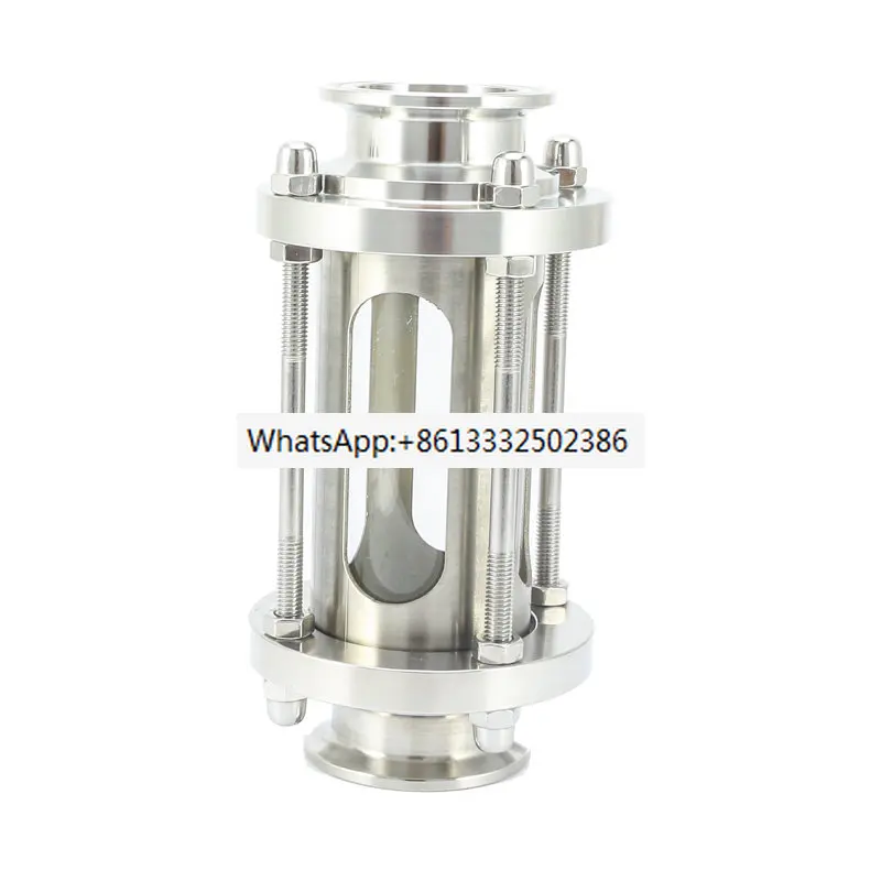 304 stainless steel/clamp type/with protective cover/quick glass pipeline/straight observation cup