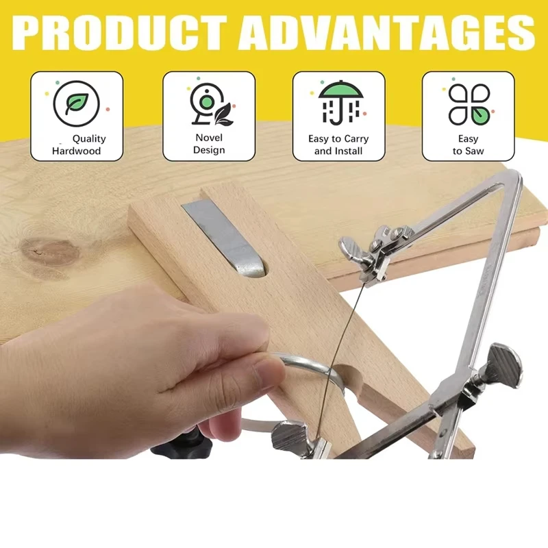 

U Shaped Hand Saw with 8 Steel Blades for Accurate Cutting of Wood Plastic and Metal in Various Craft and DIY Applications