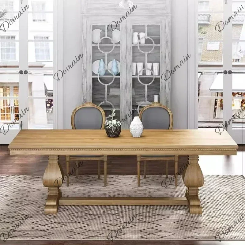DE American Style Light Luxury Vintage Room Offices Office Desks And Workstations Room Desks Computer Desk Negotiation Long Tabl