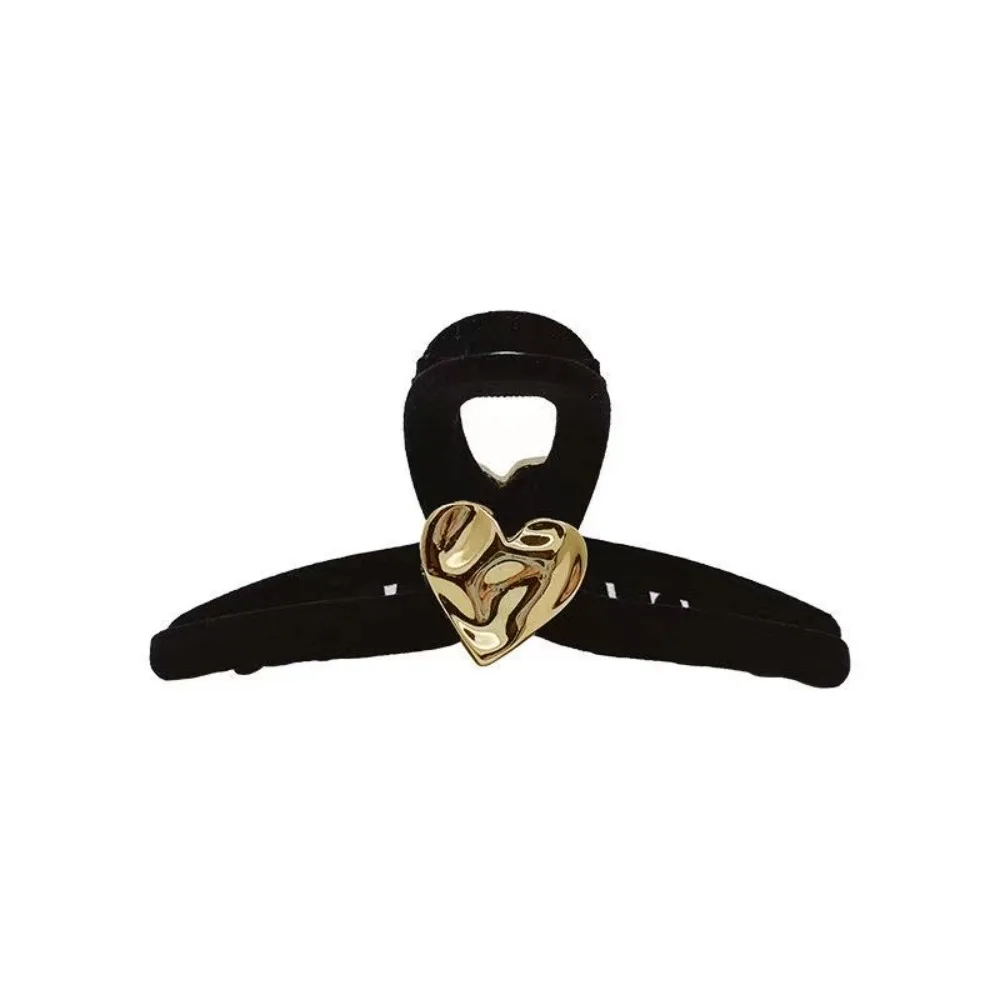 

Velvet Velvet Heart Hair Clip Black Goth Style Hair Claw Clips Bridal Tiara Vintage Rose Large Size Hairpin Goth Fashion