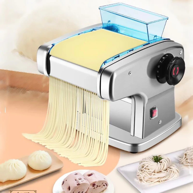 Electric Noodle Dumpling Wrapper Machine  Commercial Household Pasta Noodle Maker Machine Stainless Steel Noodle Press Machine