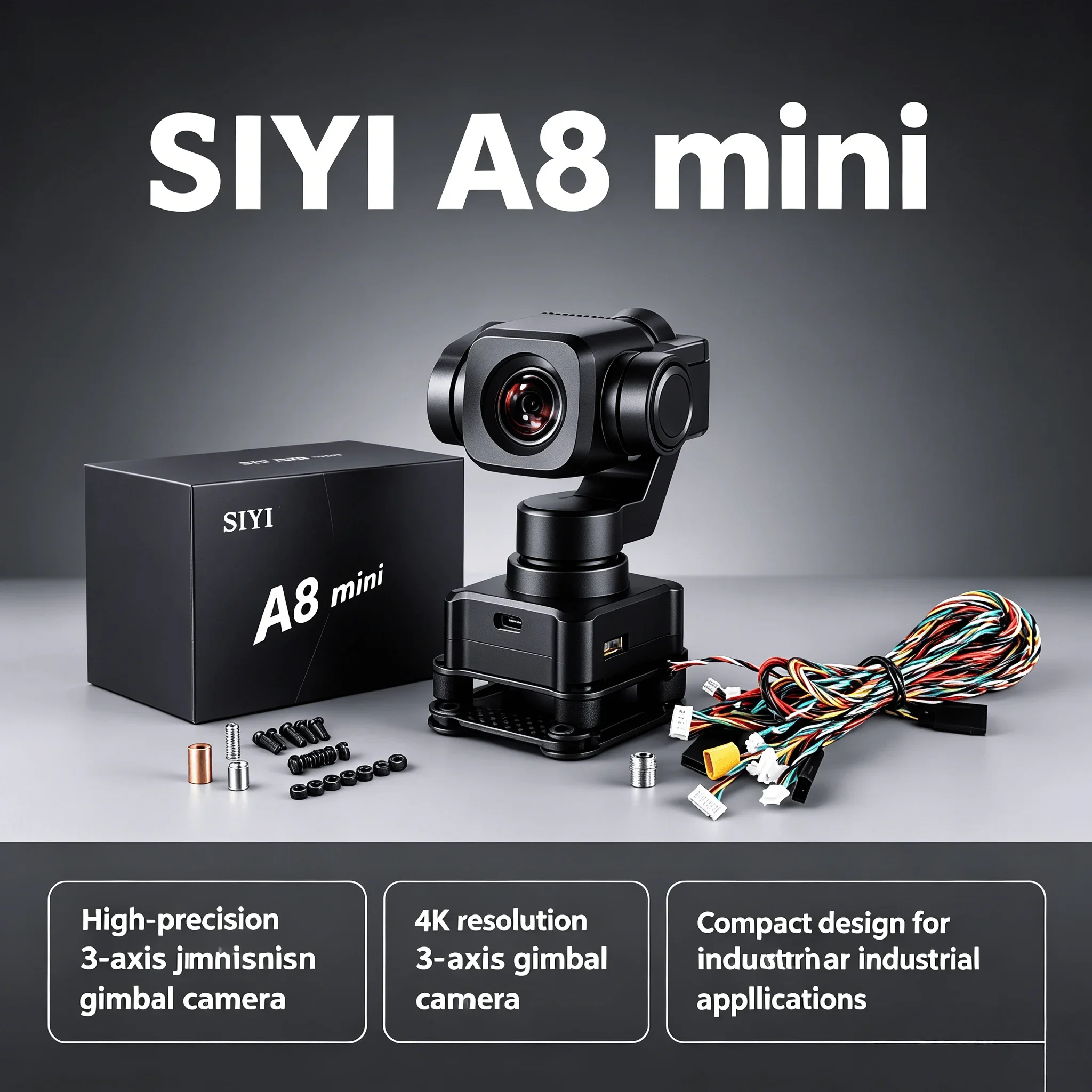 SIYI A8mini 4K Gimbal Camera 3 Axis High Resolution Stable Design for Drone Boat