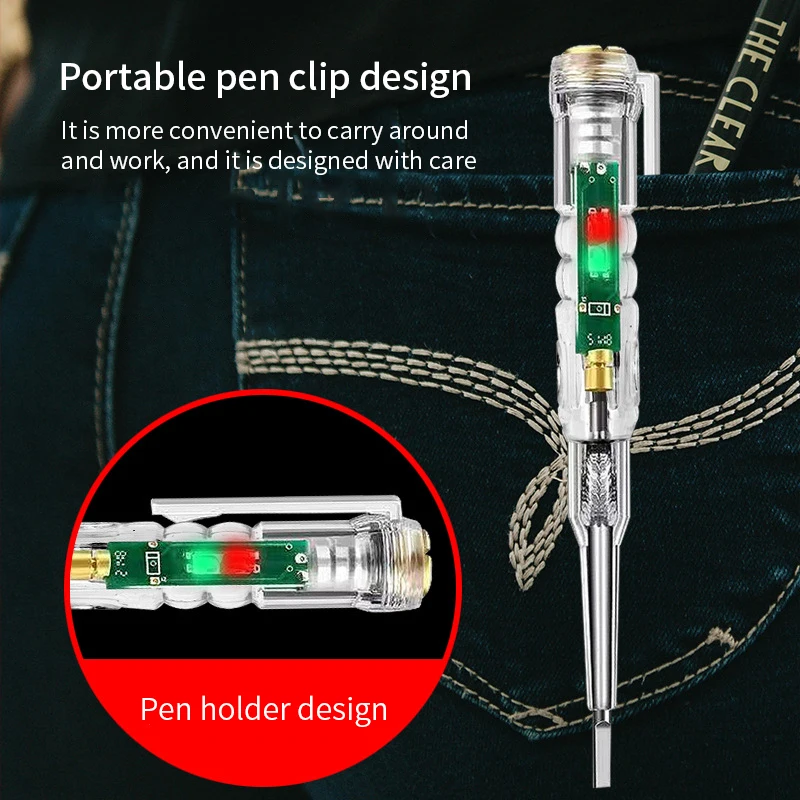 Caneta Testador de Tensão Inteligente, Indução Sem Contato, Detector de Energia Digital, Lápis, Chave De Fenda Elétrica, Indicador De Circuito De