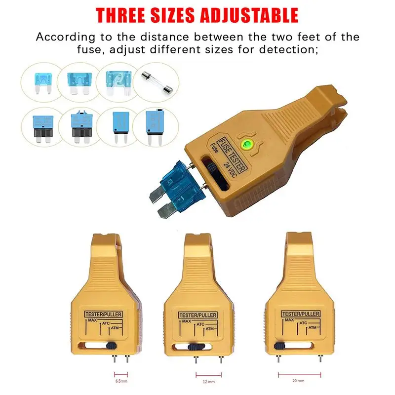 New Portable 12V 24V DC Automotive Fuse Tester With LED Indicator Perfect For Car Repair Home DIY Auto Maintenance Workshop