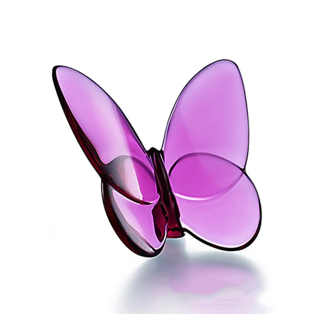 

Multiple Color Crystal Butterfly Figurines Super Winkling Clear Crystal Glass Butterfly Ornament Vivid Home Decor