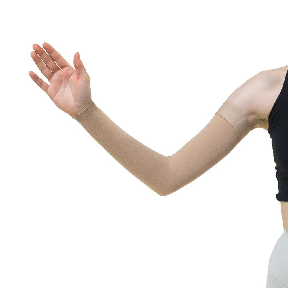2-teilige medizinische Kompressionsarmbandage, elastisch, unisex, zur Förderung der Blutzirkulation, Lymphödem-Entschwellung, Arm-Ellbogen-Stütze – Detail 10