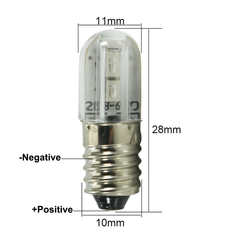 Mini E10 LED Interior Car Bulb 1W Colorful Auto Indicator Warning Light Flashlight 6V 12V 24V 220V Energy Saving Signal Lamp - view 2