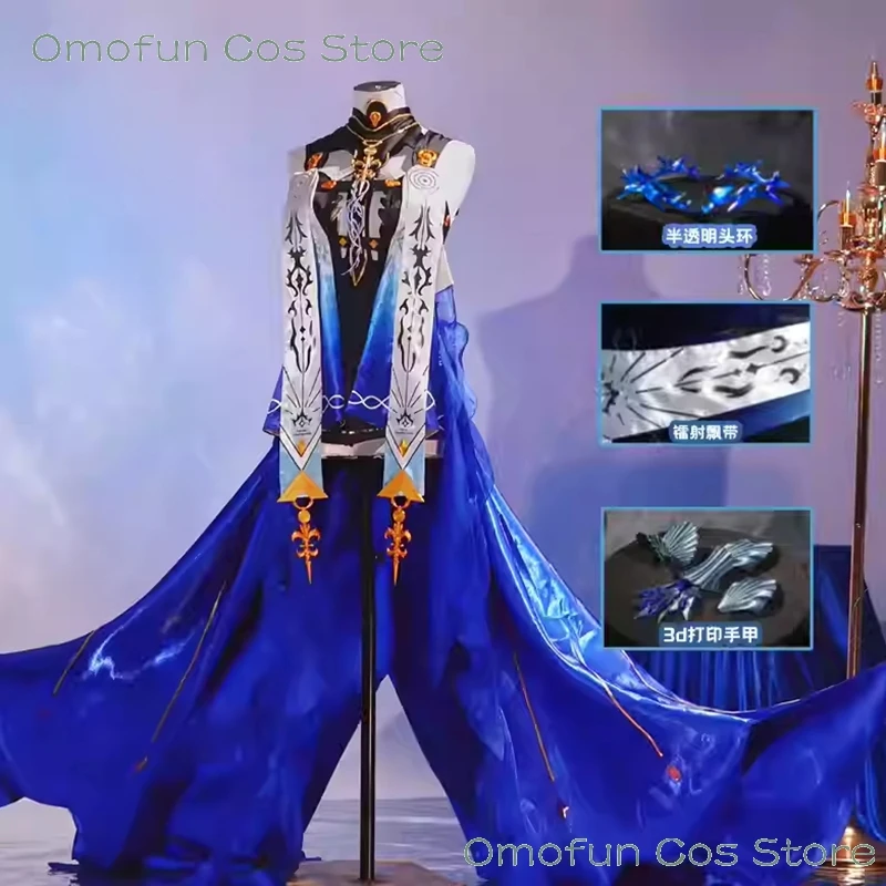 Gaun Wuthering Waves Fleurdelys Cosplay Cartethyia Wuwa Kostum Dewi Pakaian Permainan Gaun Mewah Wanita Halloween Properti Lengan Baru