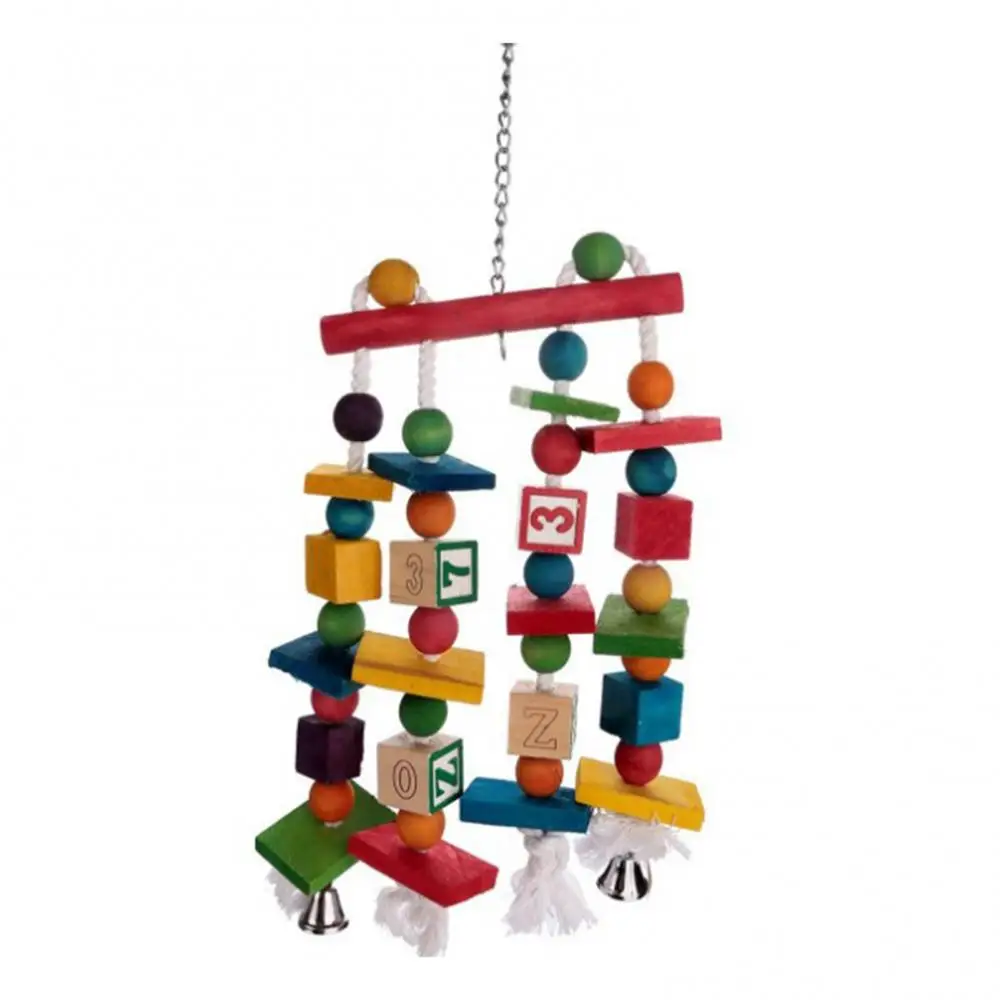 Bloques colgantes para loros y pájaros para mascotas, jaula para morder para masticar, soporte decorativo, columpio, juguete, decoraciones coloridas para murciélagos de uvas, decoración interior
