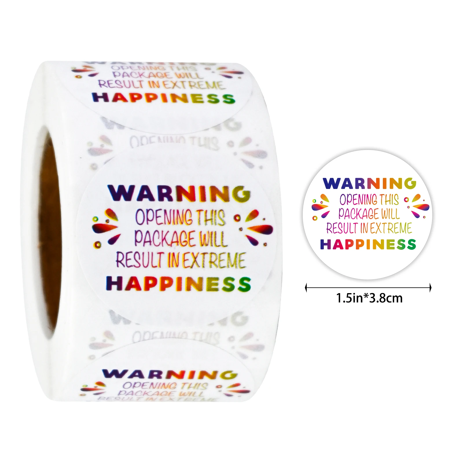 

500Pcs Per Roll 1.5inch Round Colorful'Open Surprise' Gift Decoration Stickers Envelope and Gift Tag Stickers Commercial Handmade Decoration Stickers