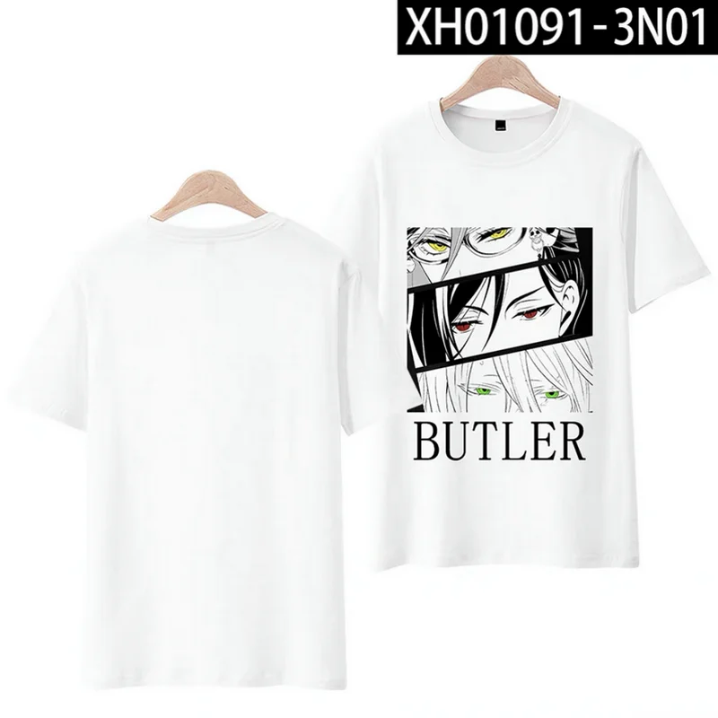 

Black Butler 3D Printing T-shirt Summer Fashion Round Neck Short Sleeve Popular Japanese Anime Streetwear Plus Size