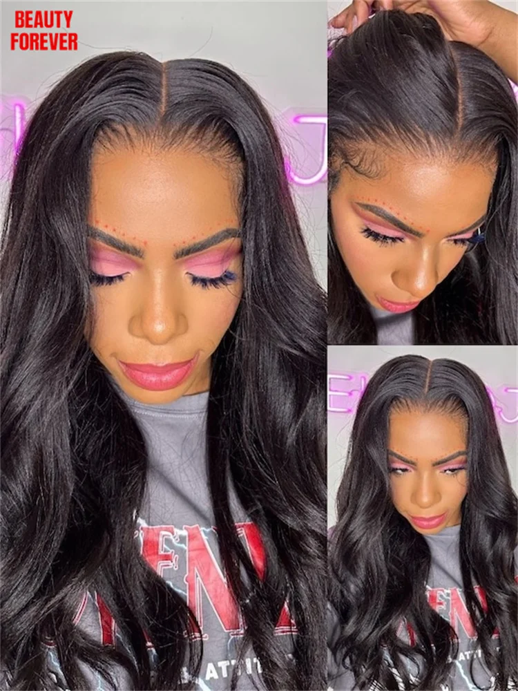 Beautyforever لا زلة ياكي مستقيم غلويليس باروكة من شعر طبيعي 7x5 باي باي عقدة قبل قطع الدانتيل الشفاف الرباط غلويليس شعر مستعار