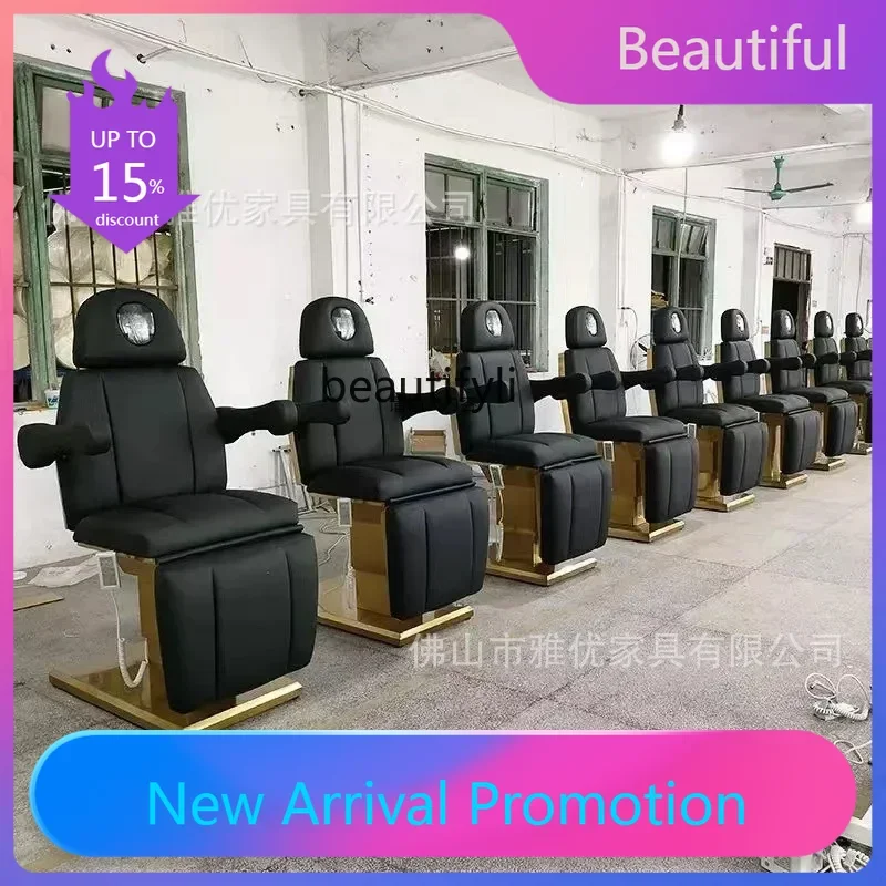 

New Arrivals Manufacturer gold electric beauty bed beauty salon medical beauty folding lifting tattoo embroidery dental examinat
