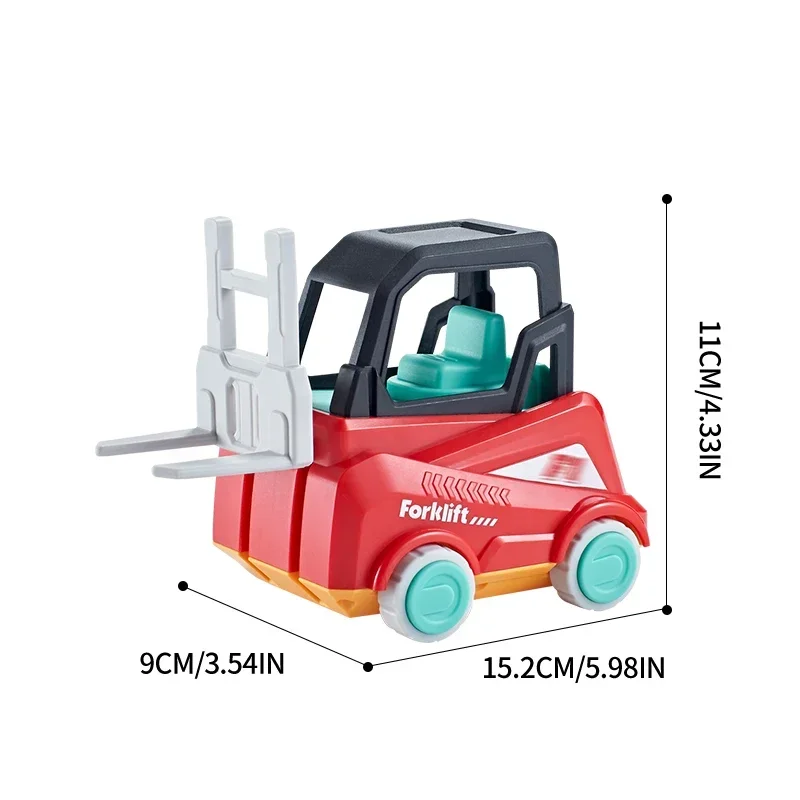 Inżynieria wózek widłowy zabawki do naciskania ciężarówka transportowa dla dzieci zestaw pojazdów do wycofania gra wieloosobowa chłopcy prezenty edukacyjne na nowy rok