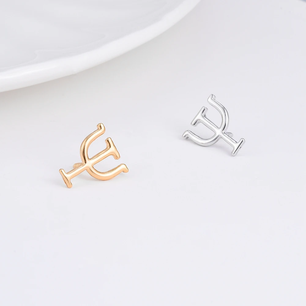 Psychology Psi Medical Brooch Pins Psychiatrist Medicine Jewelry Accessories Gold Color Lapel Pins for Doctors Nurses