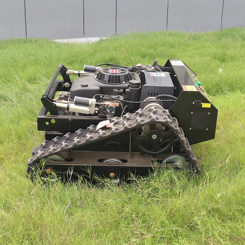 All Terrain Automatic 800mm Remote Control Lawn Mower Multi-functional Garden Weeding Tracked Lawn Mower Robot