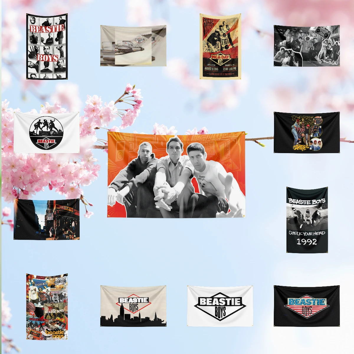 Music Band Flag for B-Be-as-ti-e B-Bo-ys Fans Banner easy hang multipurpose background decoration storefront hanging cloth