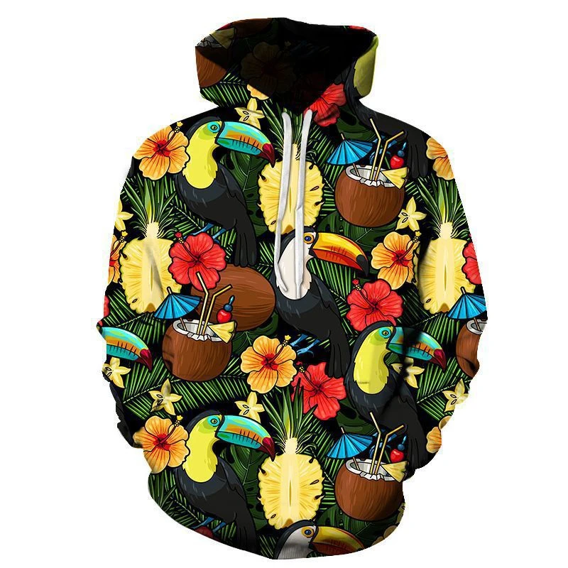 

Spring And Autumn Maple Leaves Floral 3D Hoodies Men Women Outdoor Fishing Casual Fashion Clothing Unisex Hooded Coats Tops Mens