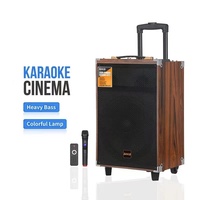 12 Inch Wooden Wireless Bluetooth Speaker Outdoor Portable Square Dance Subwoofer 6000W High-Power Mobile Karaoke Stereo Speaker