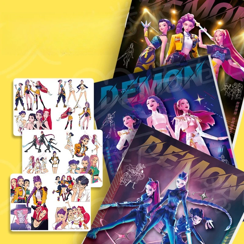 كتاب رسم تتبع صياد شيطان Kpop - كتاب تلوين رسم خط الرسوم المتحركة، هدية رسم للأطفال للعطلات #4