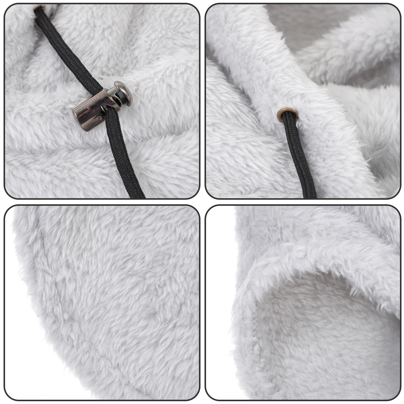 

Face Masks Windproof and Warm Hat Cover Balaclava Bike Facial for Cold Weather Grey Fleece Neck Warmer