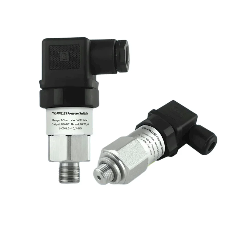 

Mechanical Pressure Switch 12bar 100bar 200bar Stainless Steel Piston Type Water Pump Air Oil Pressure Control