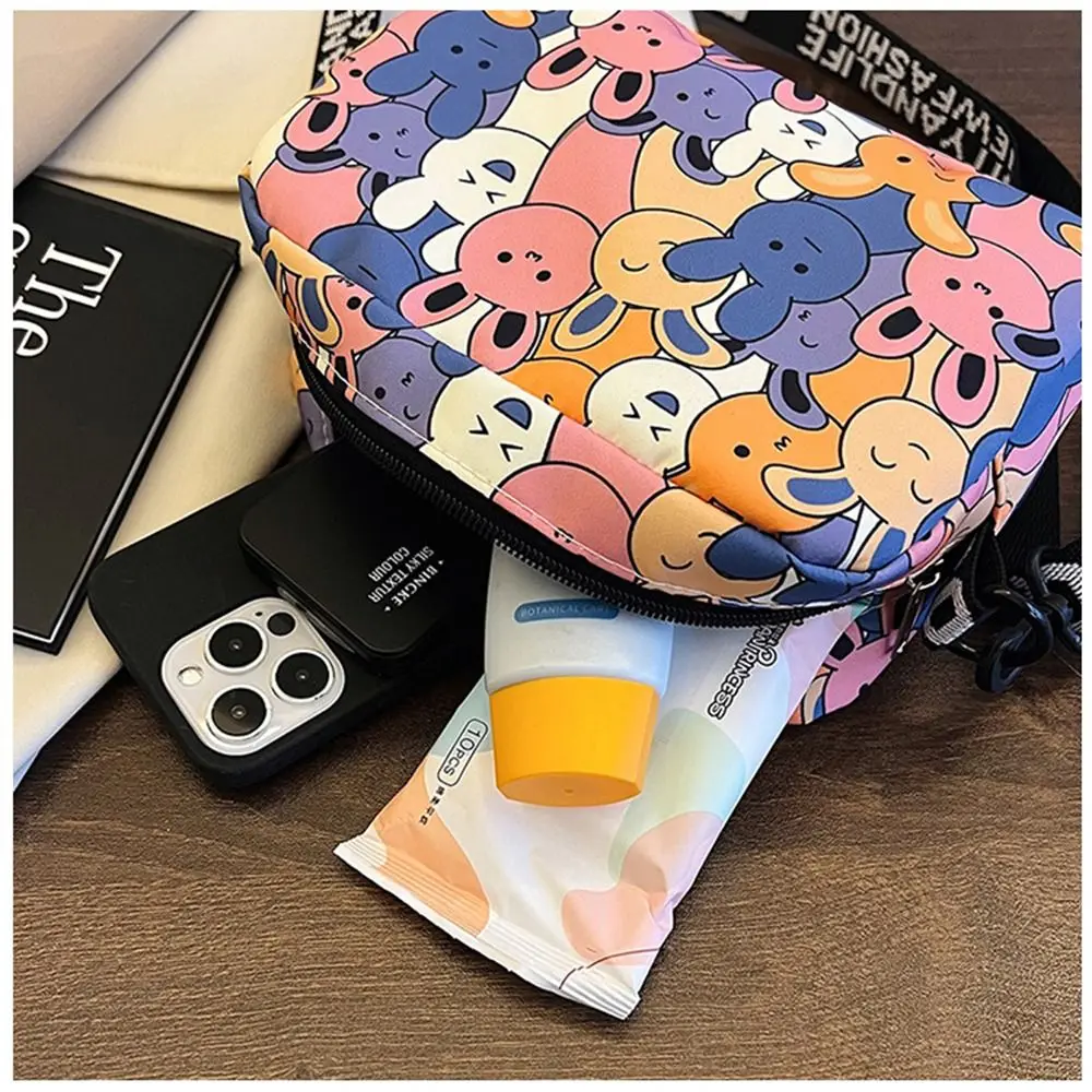 Fashion Oxford Shoulder Bags Cute Cartoon Rabbit Messenger Bags Large Capacity Crossbody Bags Ladies Small Square Bag Handbags