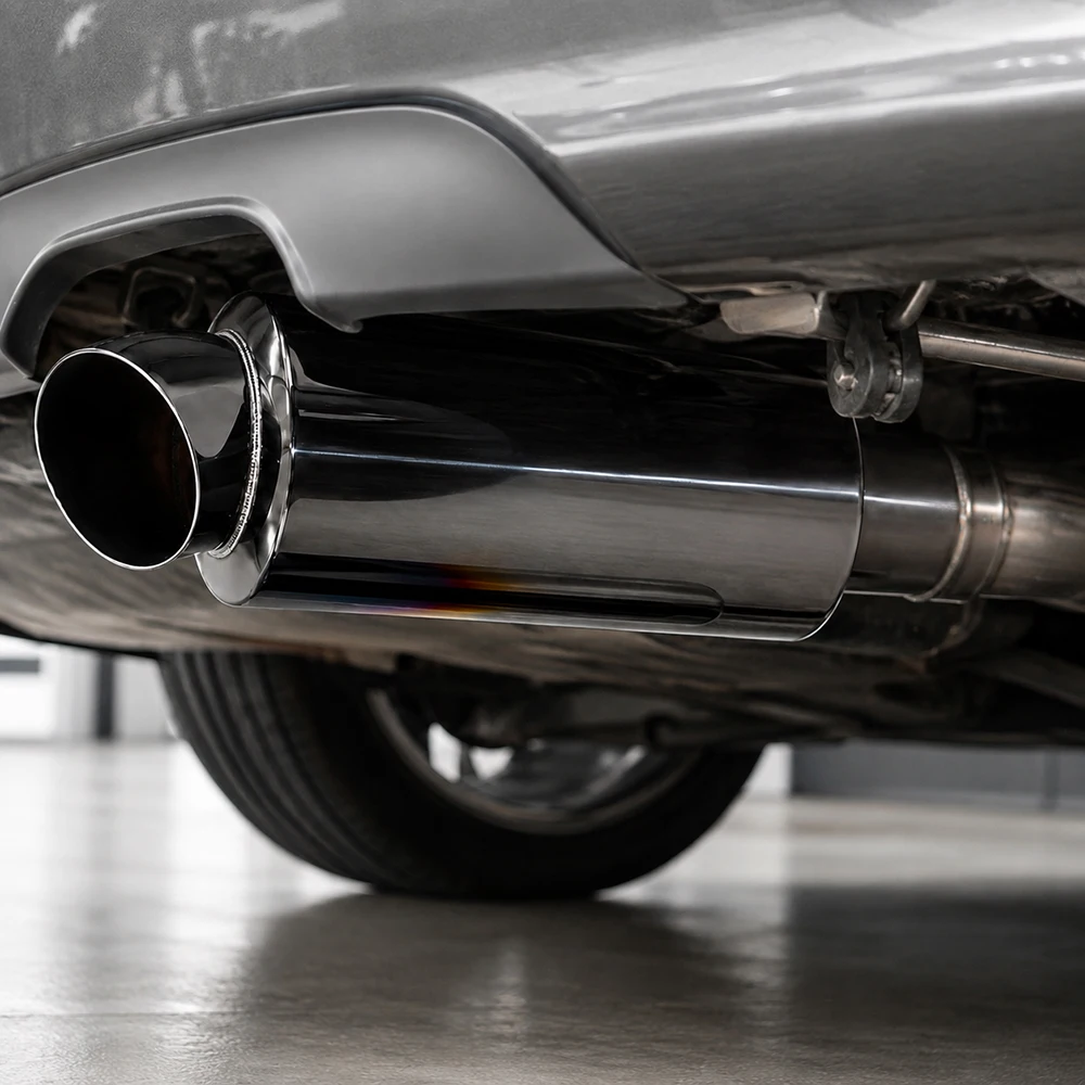 EPLUS Universal Auto Edelstahl Auspuff-Endrohr Auto Auspuff-Resonator Einlass 51/63/76mm – Detail 3