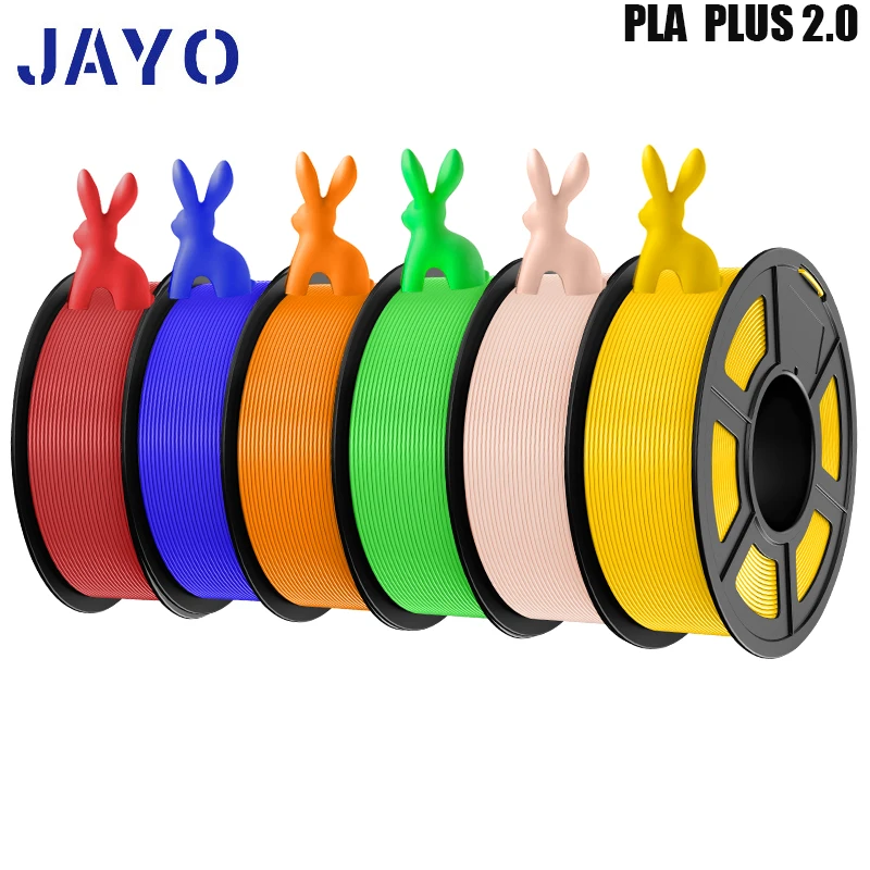 JAYO PETG/PLA Plus 2.0 3D Printer Filament 3 Rolls No Bubbles Smooth Multiple Colors 3D Filament Fit For FDM Printers 1 Roll/1.1
