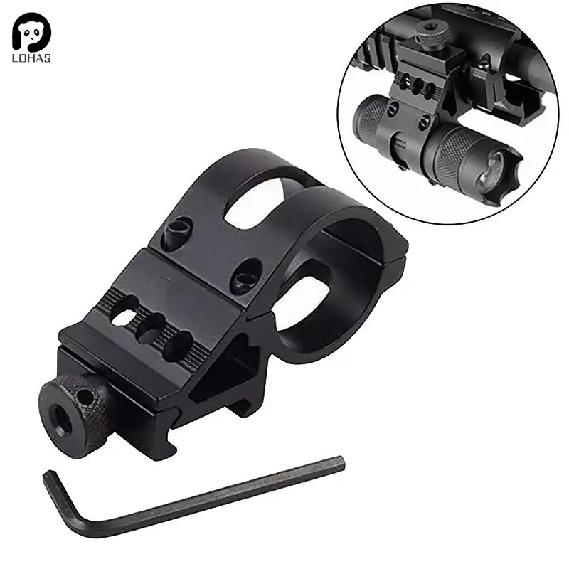 Tactical Quick Release Offset Flashlight Mount Picatinny Rail 45 Degree Sight Mount Accessories