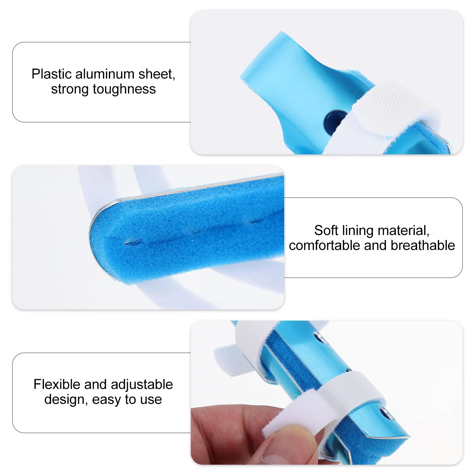 

3pcs Splints Splint Brackets Aluminum Alloy Grip Portable Stabilizers Household Pinky Finger Splint Practical Long Use
