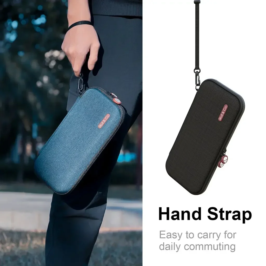 Skull & Co. EDC Case Bolsa de armazenamento portátil com casca dura Bolsa de transporte fina para console de jogos Nintendo Switch e NS OLED