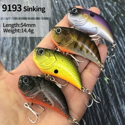 Wobbler hundimiento con vibración Crankbait sin labios VIB para trolling de agua salada