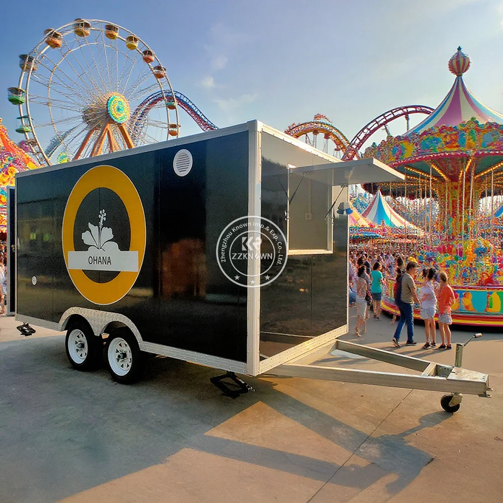 

Концессионный прицеп для еды, мобильный прицеп для еды, полная кухонная тележка для барбекю, пиццы, фаст-фуда для бизнеса с едой