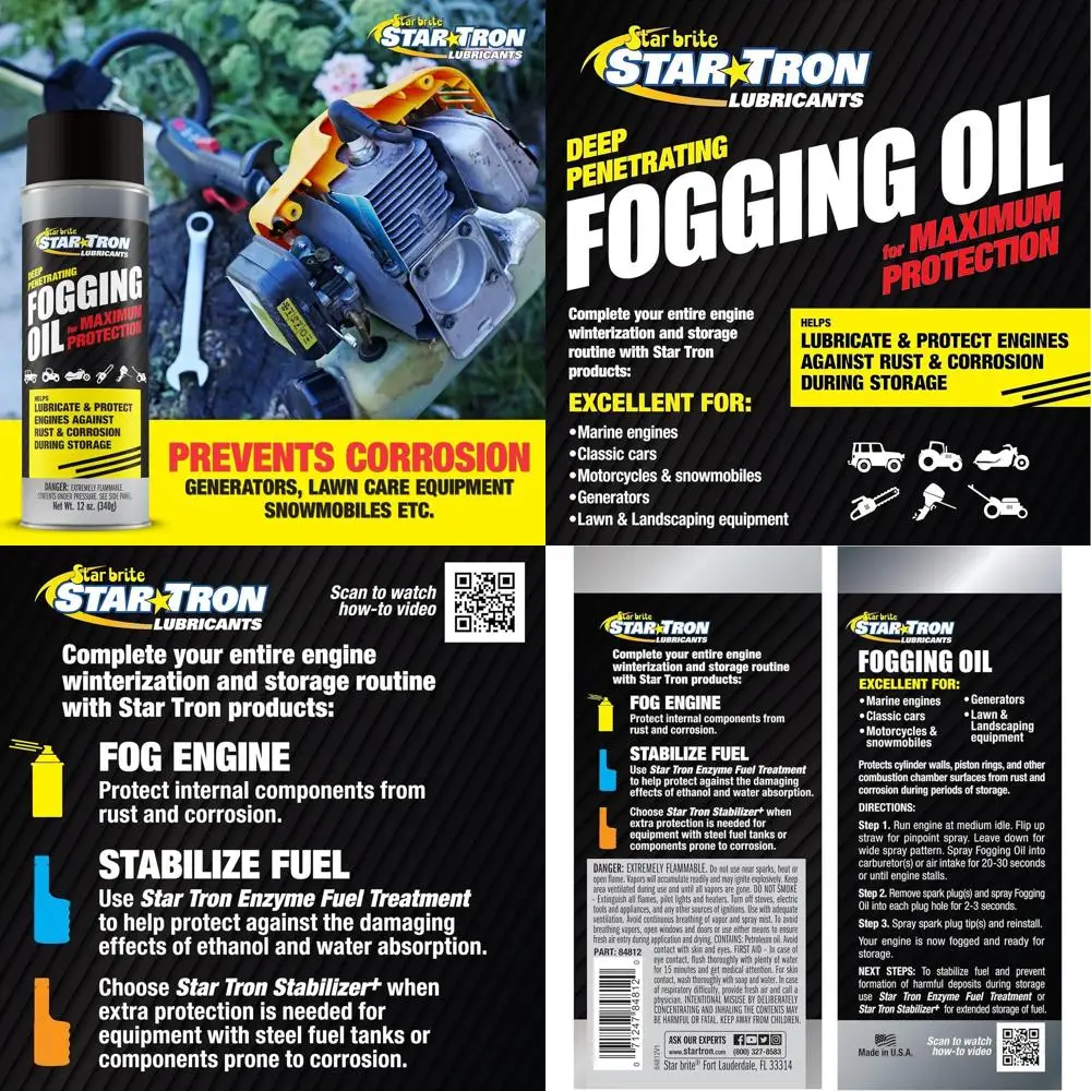 

Fogging Oil - Professional Grade - Maximum Protection for All Engines in Seasonal or Long-Term Storage