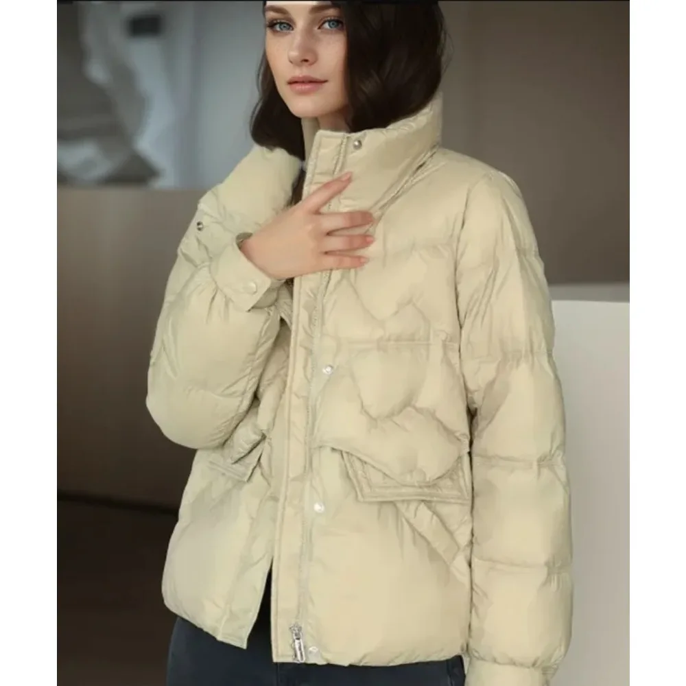 New Autumn Winter Jackets for Women Stand Collar White Duck Down Jacket Ultra Light Windproof Feather Parkas Female Puffer Coat