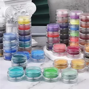 6 colores/set Mica Powder para resina epoxi de resina Pearlescent epoxy resina tinte pigmento de perla para arte de uñas, fabricación de jabón, manualidades de joyería de bricolaje 12 mejores conjuntos de salto de ventas - №1