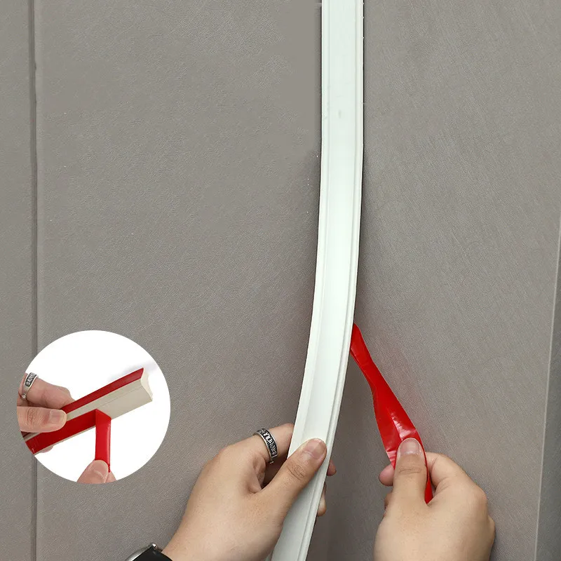 5M Wall Border Decorative Strips Self-Adhesive Waterproof Edge Banding Skirting Waist Line Wall Corner Ceiling Home Decorative