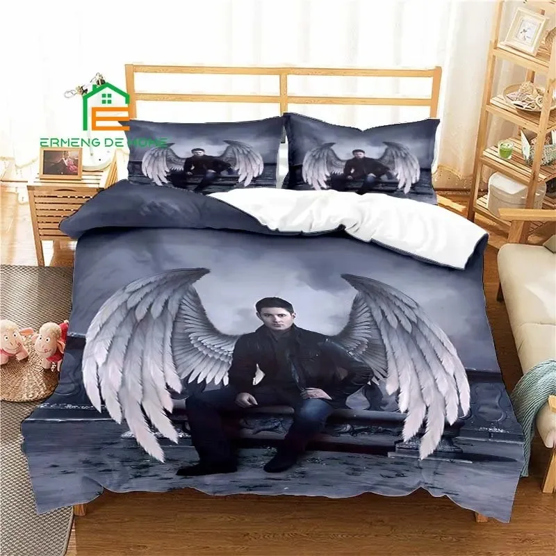 Supernatural Pattern Duvet Cover Set Bedding for Aldult Kids Bed Set Game Quilt Cover Comforter Cover Bedding Set