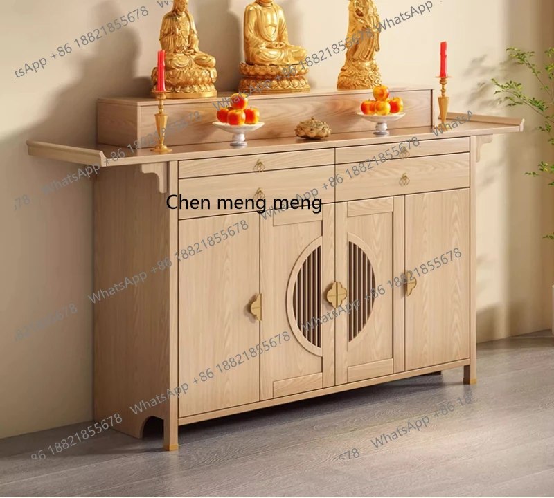 

New Chinese-style solid wood table incense case household living room Shentai table table middle hall cabinet