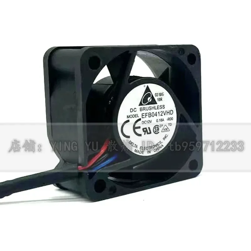 Genuine Delta EFB0412VHD-R00 F00 4020 4cm CM 12V 0.18A Double Ball Bearing Cooling Fan for Electronics Enclosures and