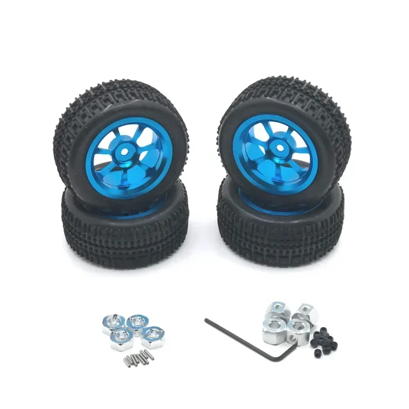 Neumático de rueda de Metal mejorado para coche de Control remoto Wltoys WPL MN LC JJRC HL