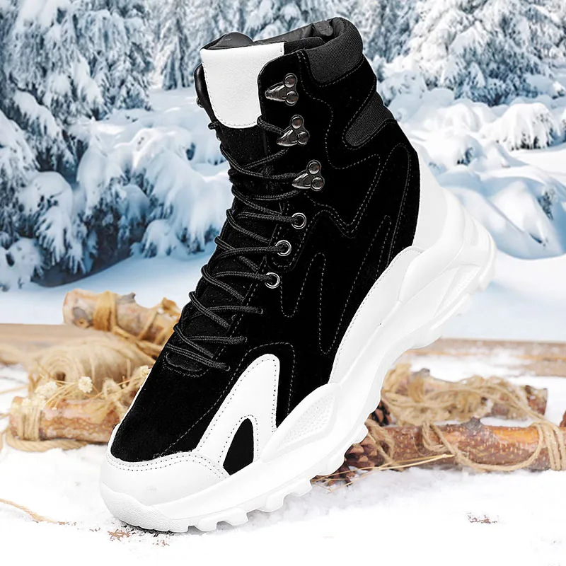 Trend High Top Sneakers Men Platform Street Style Walking Snow Boots Men Good Quality Vulcanized Sneakers Shoes For Men Winter