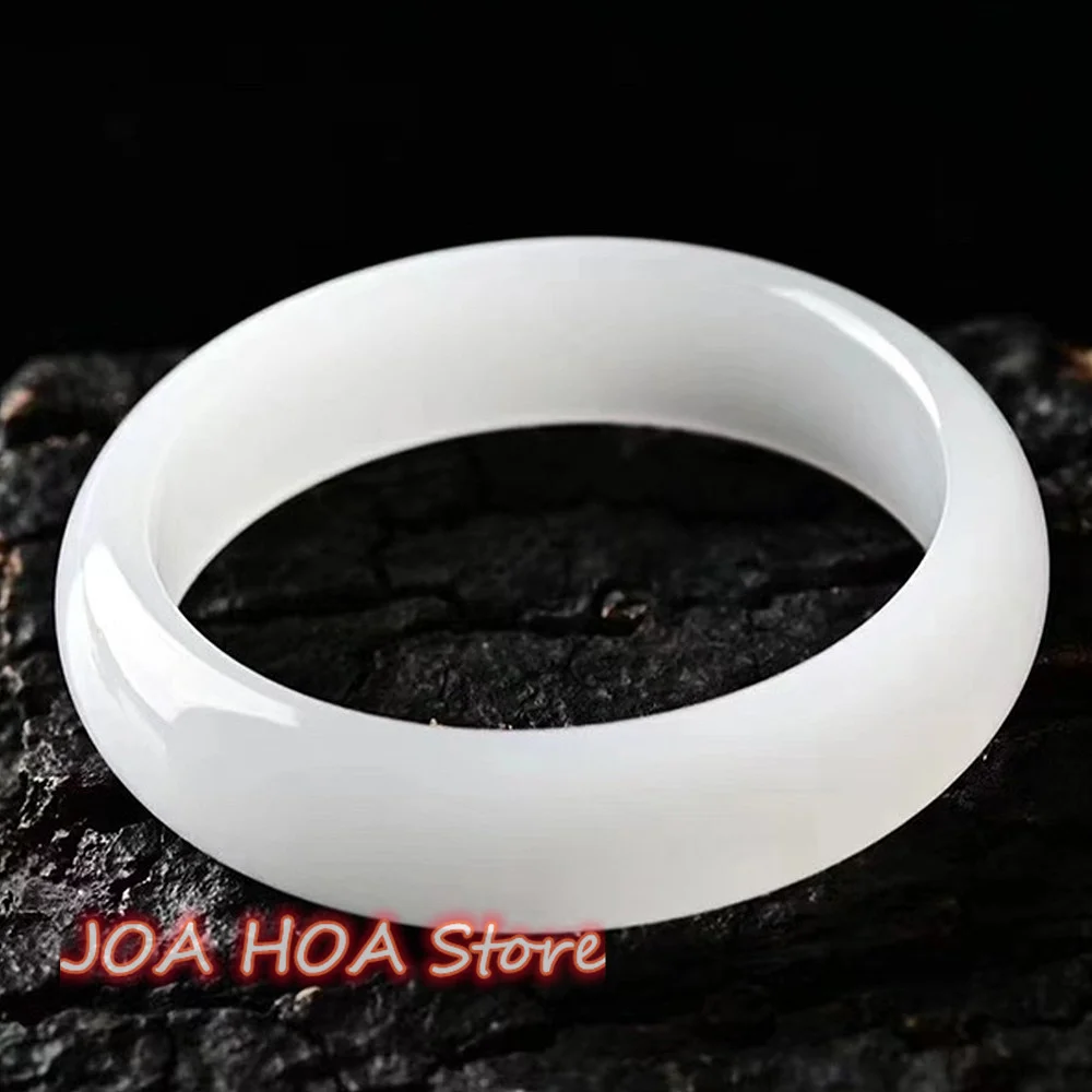 

NEW Natural Suet White-Jade A Gold Silk Jade Bracelet Quality Noble Elegant Bangles Delicate Perfect Handring Fine Jewelry