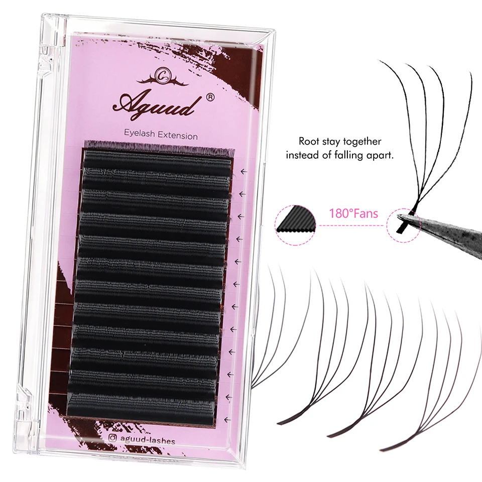 

AGUUD NEW U-Shaped 3D 4D 5D Eyelash Extension Faux Mink Premade Fans Lashes Easy to Apply Volume Hand Woven U Shape YY Eyelashes
