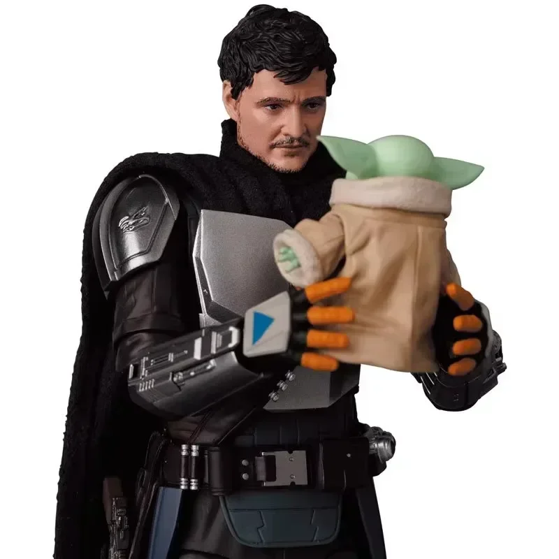 

Original Genuine Medicom Toy Star Wars The Mandalorian Grogu Mandalorian Mafex No.200 Ver.2.0 Model Toys Action Figures