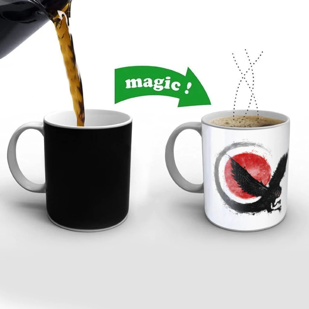 

The Silent Hunter Creativity Change Color Chang mug Ceramic mug Hot Coffee Cup Breakfast Cup Mug Friend Gift