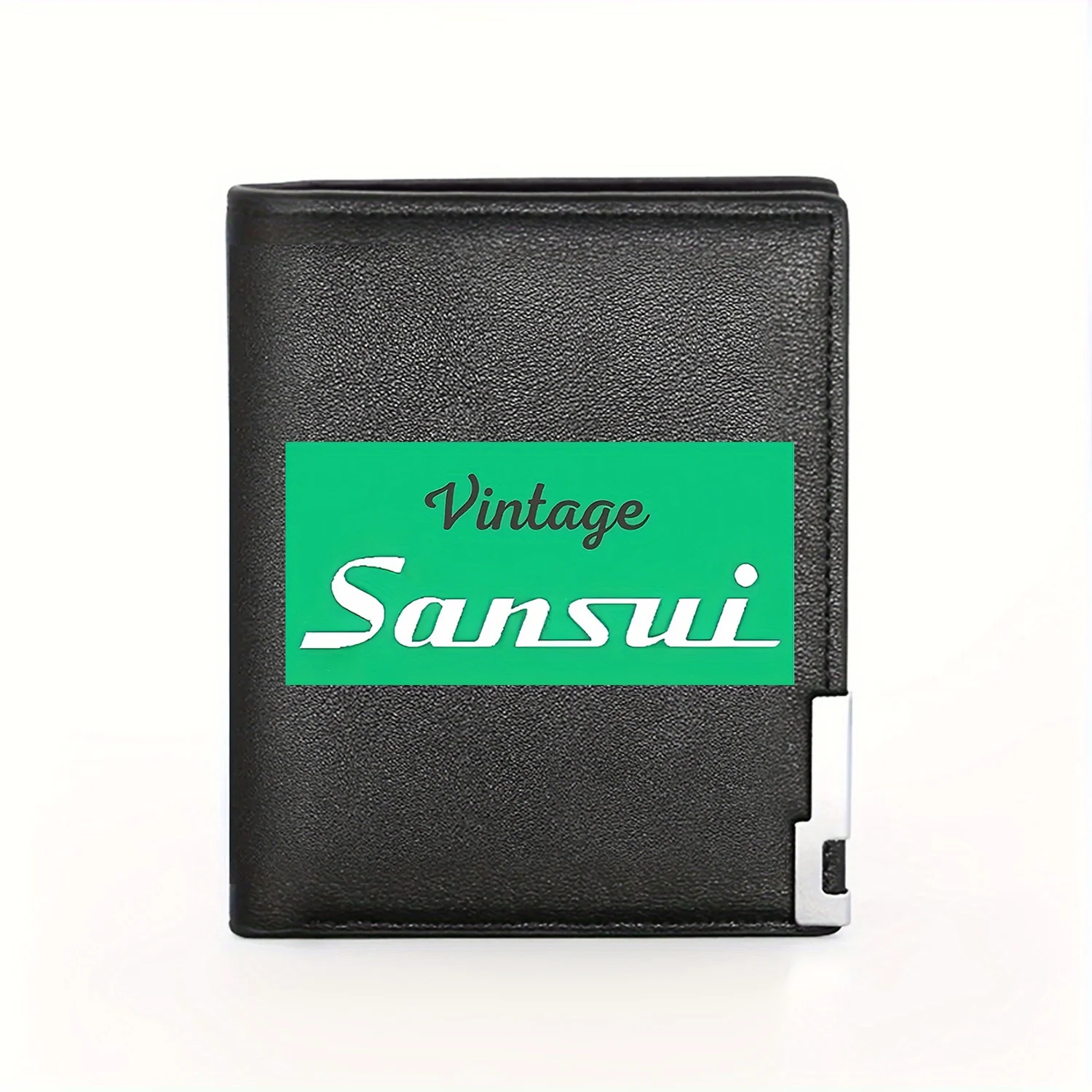 Vintage Sansui equipo de Audio coleccionista regalo negocios hombres Casual elegante Simple práctico calidad cartera elegante impresión Grap