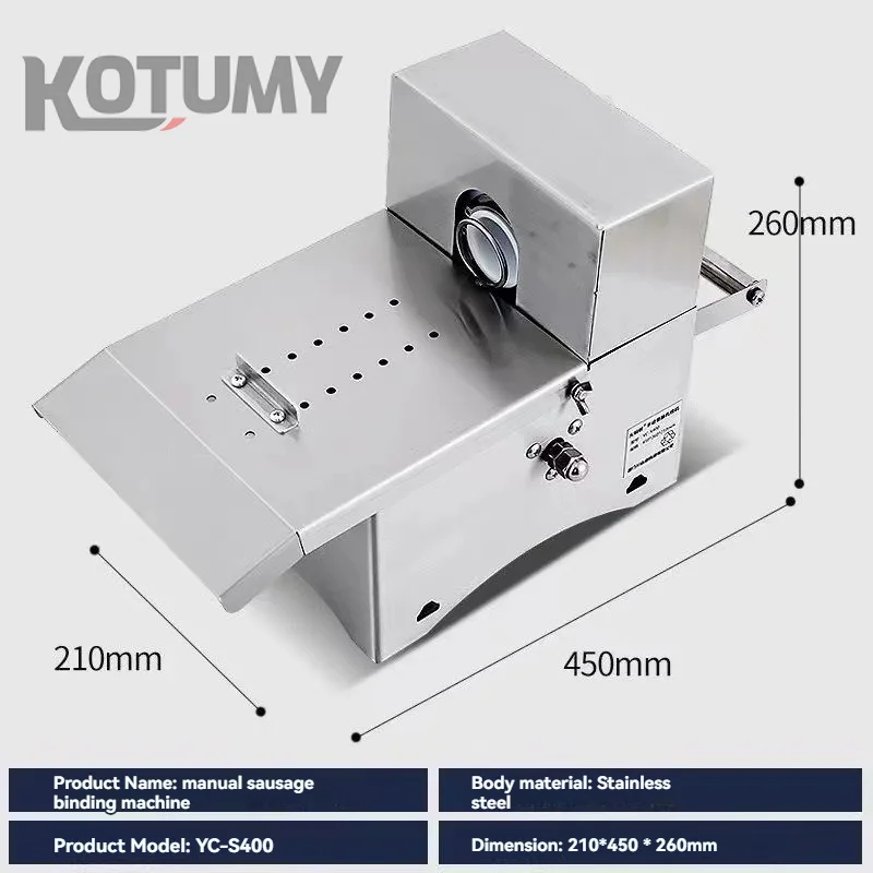 Handleiding/Elektrische Darm Grinder Knoopmachine Roestvrij Staal Elektrische Hot Dog Darm Grinder Verbindingsapparatuur